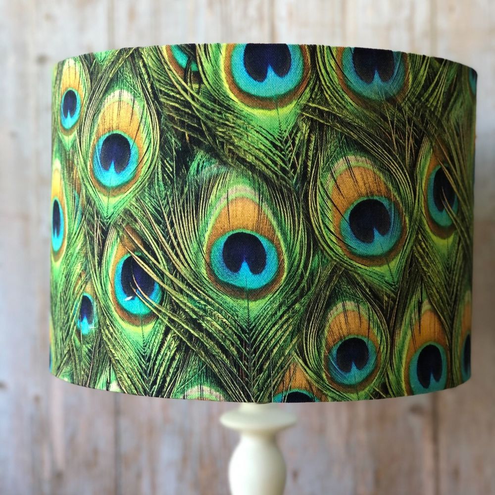 Lampshade- Peacock Feathers