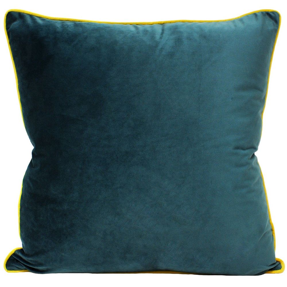 Large Velvet Cushion - Teal and Ceylon