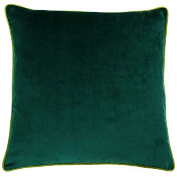 Large Velvet Cushion - Emerald and Moss