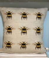 Linen Bee Collector Cushion