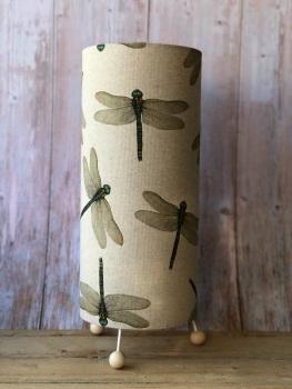 Cylinder Table Lamp - Dragonfly Swarm