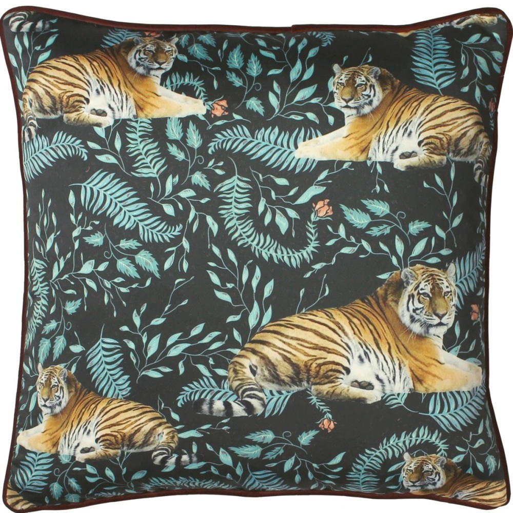 Tigers Velvet Cushion 