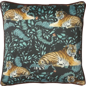 Tigers Velvet Cushion