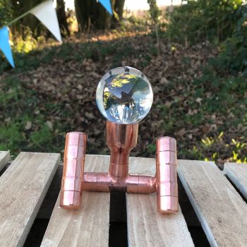 Crystal Ball  Copper Paperweight