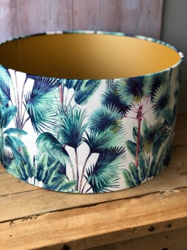 Lined Lampshade - Jungle Palm - 45cm