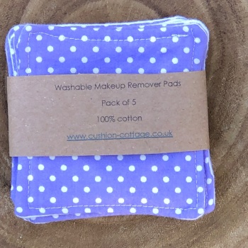 Cotton Washable Make Up Remover Pads - Dotty Assorted Colours