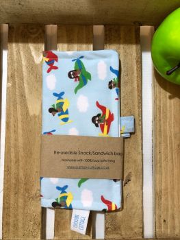 Washable Snack and Sandwich Bag - Biggles the Dog