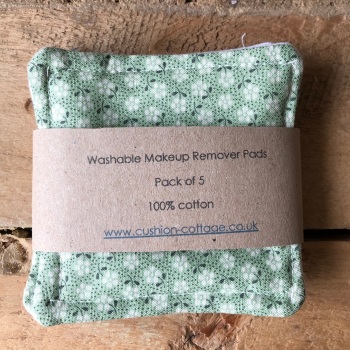 Cotton Washable Make Up Remover Pads - Meadow Greens
