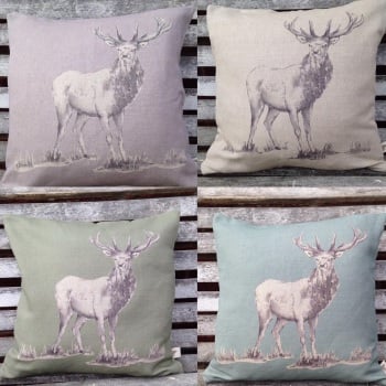 New Product Linen Stag Cushion