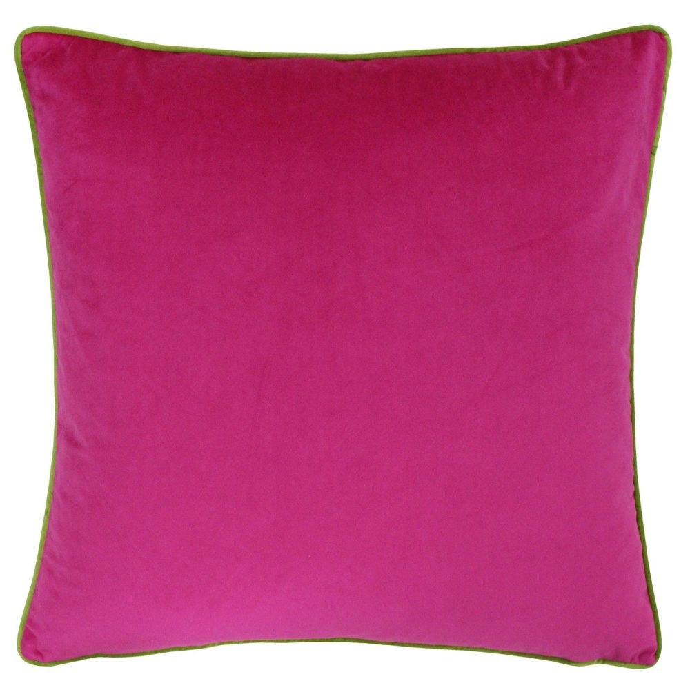 Large Velvet Cushion - Hot Pink and Lime
