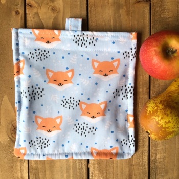 Washable Snack and Sandwich Bag - Happy Fox