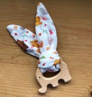 Beech and Cotton Teether - White - Woodland Animals