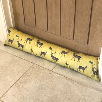 Draught Excluder - Mustard Stags