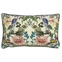 Velvet Reverse - Rectangle Cushion - Heritage Birds