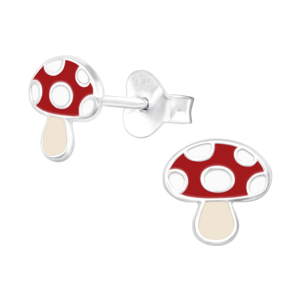 Sterling Silver Studs - Mushroom
