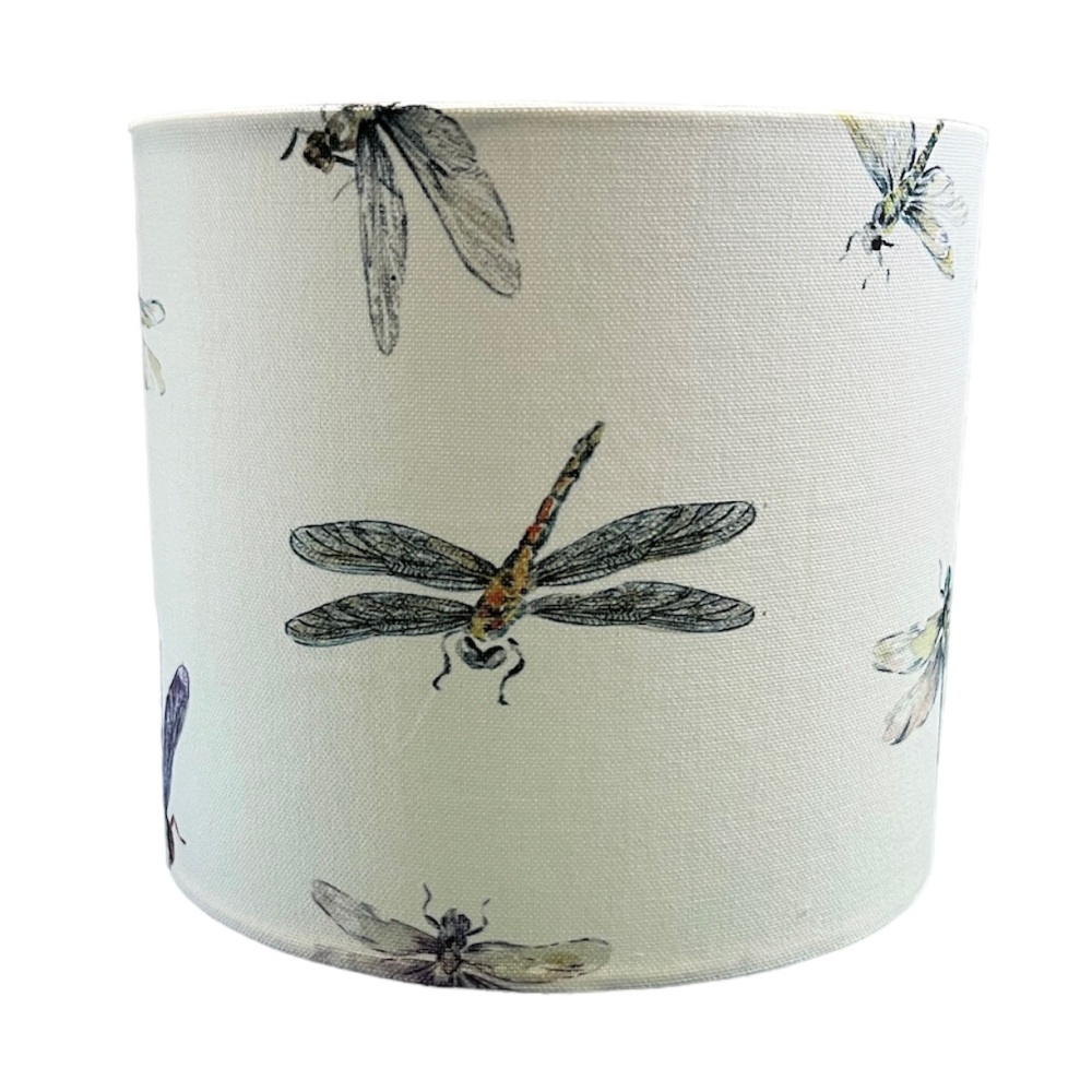 Lampshade- Dragonflies on White