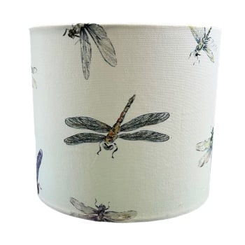 Lampshade - Dragonflies on White