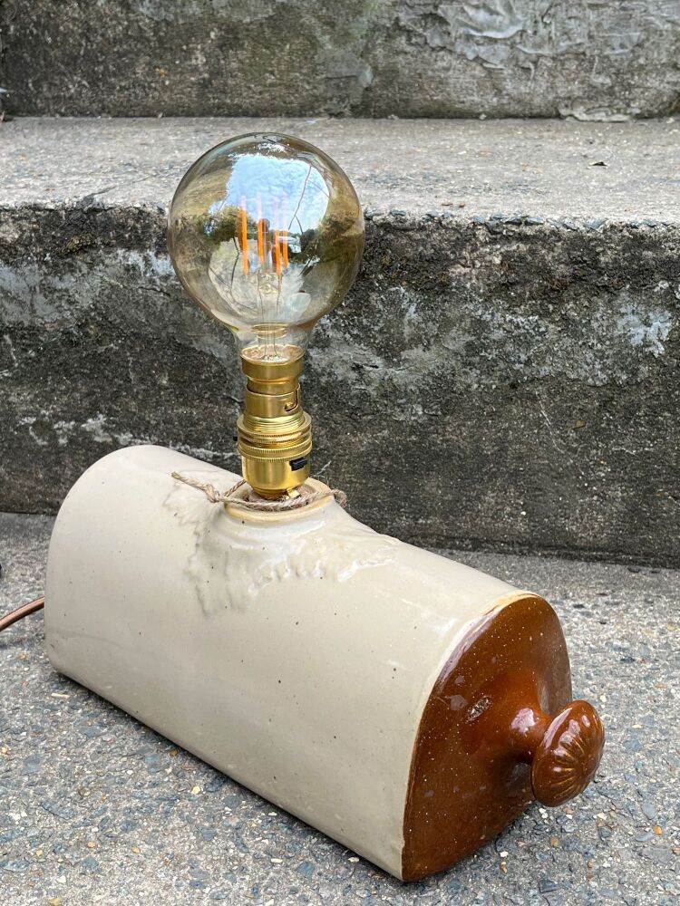 Stoneware Hot Water Bottle/Foot Warmer Lamp