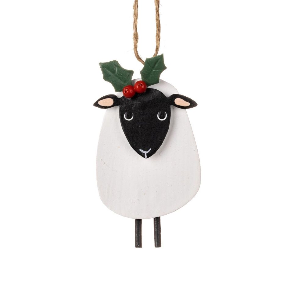 Sheep and Holly Hanger