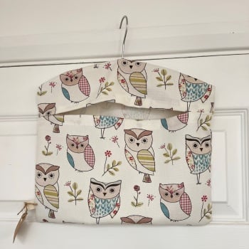 Handmade Peg Bag - Bright Owls