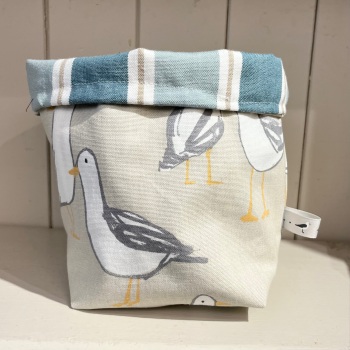Fabric Storage Basket - Seagulls
