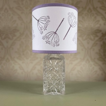 Hand Printed Seed Head Shade - Dusky Lilac