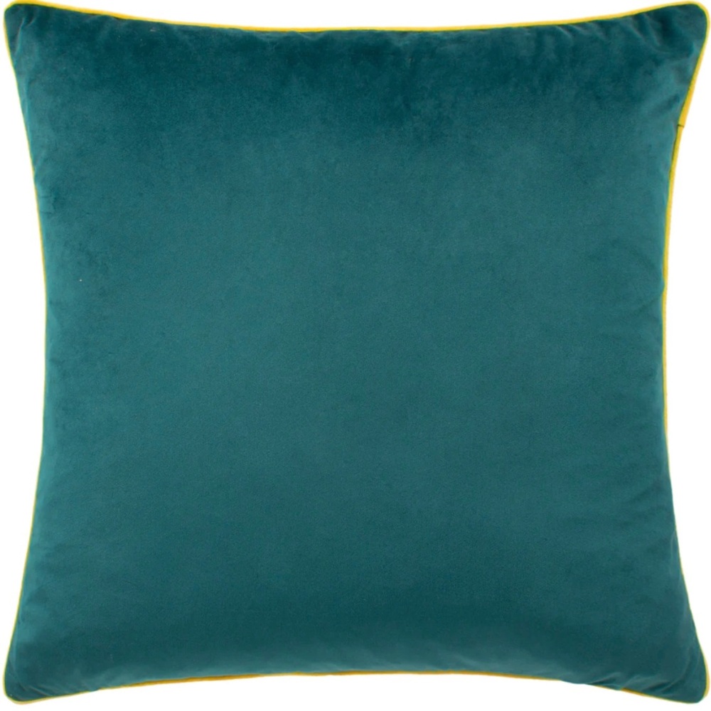 Large Velvet Cushion - Teal and Ceylon
