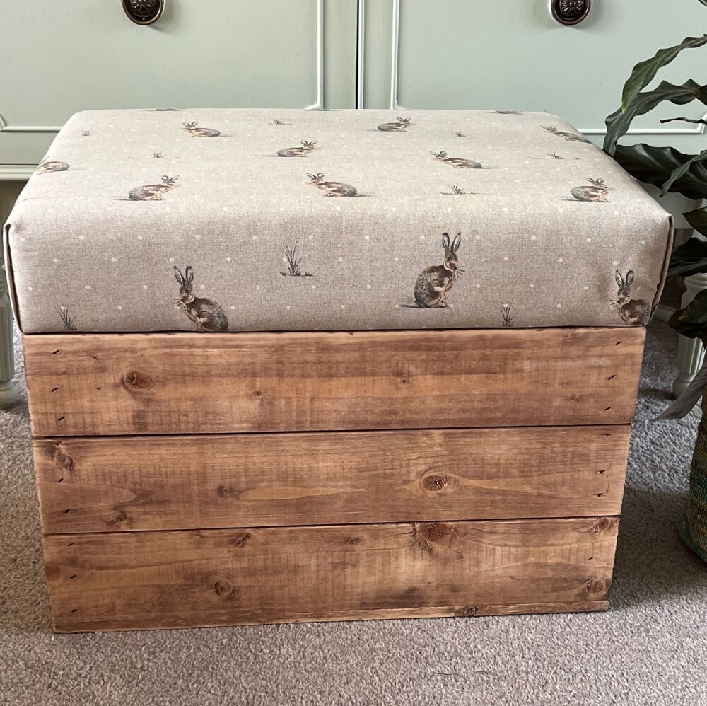 Vintage Style Apple Crate Storage Seat - Hartley Hare
