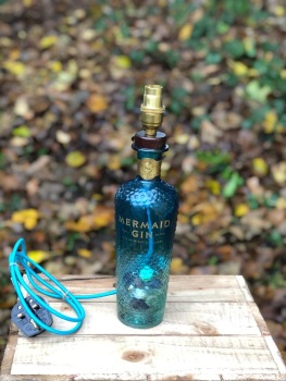 Mermaid Gin Bottle Lamp