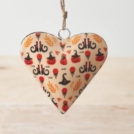 Metal Hanging Heart - Boo