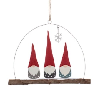 Shoeless Joe - Hanging Decoration - Trio of Gnomes