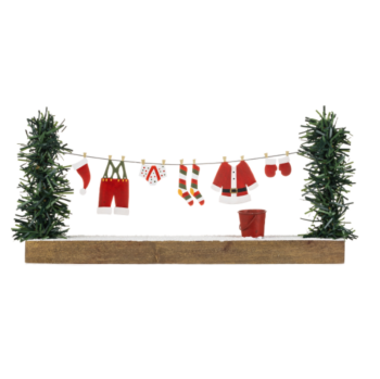 COMING SOON Shoeless Joe - Standing Decoration - Santa's Washing Line