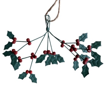 Shoeless Joe - Hanging Decoration - Bunch of Tin Holly