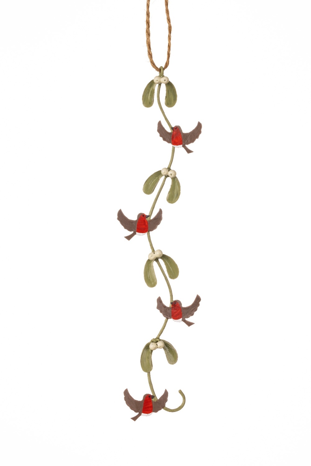 Shoeless Joe - Hanging Decoration - Mistletoe Ribbon or Robins