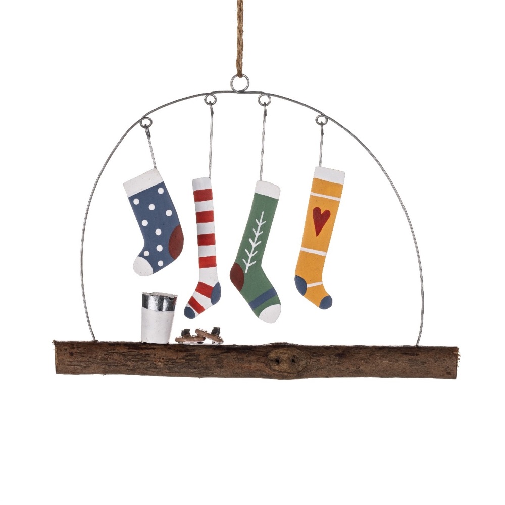 Shoeless Joe - Hanging Decoration - Four Jolly Christmas Stockings