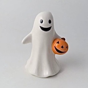 Ceramic Ghost with Pumpkin - Standing