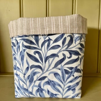 Fabric Basket - William Morris - Willow Bough - Blue