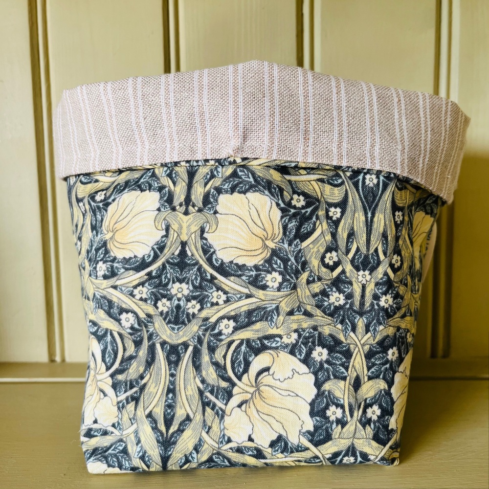 Fabric Basket - William Morris - Pimpernel Blue