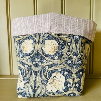 Fabric Basket - William Morris - Pimpernel Blue
