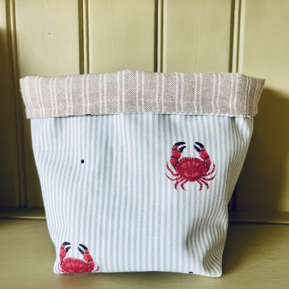 Fabric Basket - Cromer Crab
