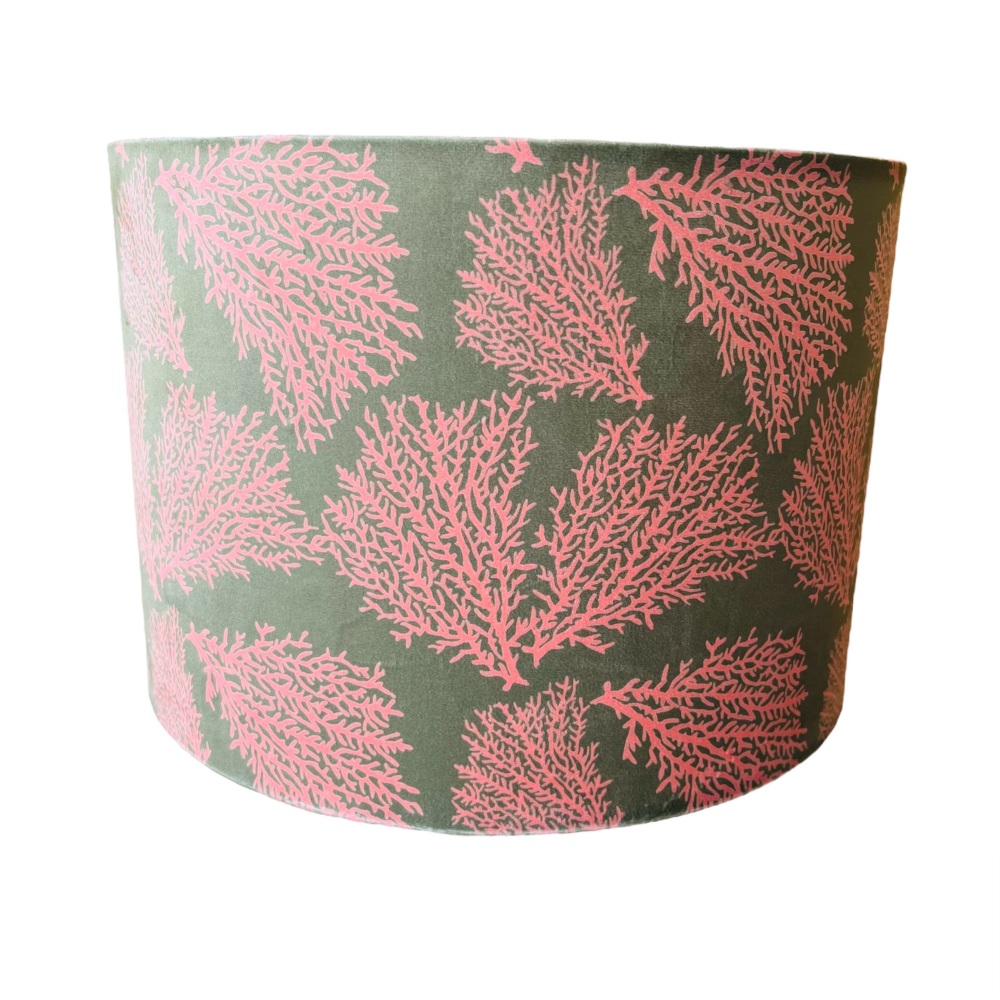 Lampshade - Luxury Velvet - Izabella Peters - Coral - 30cm