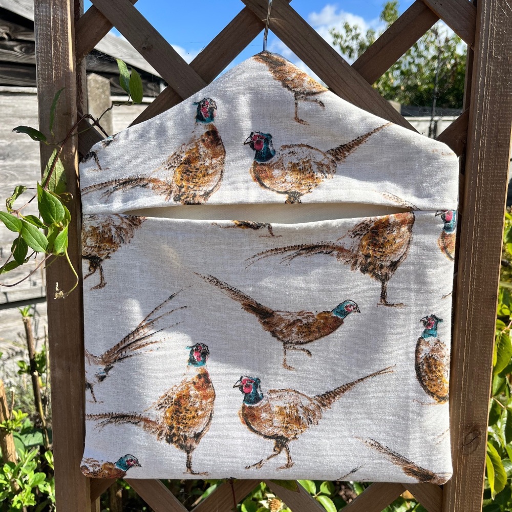 Handmade Peg Bag - Pheasants