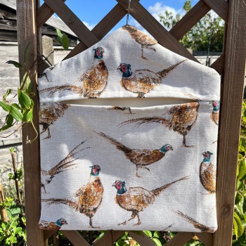 Handmade Peg Bag - Pheasants