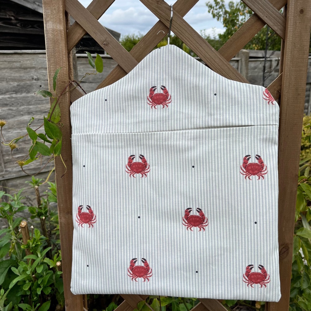 Handmade Peg Bag - Cromer Crab