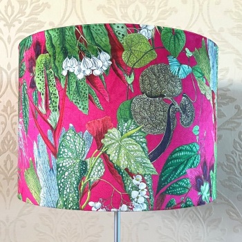 Sarah’s Exotic Pink shade and cushions