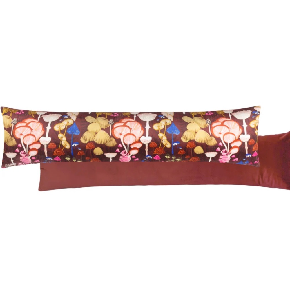 Velvet Draught Excluder - Amanita - Burgundy