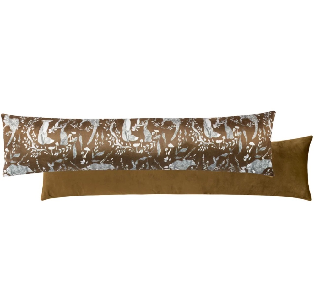 Velvet Draught Excluder - Buckthorn - Amber