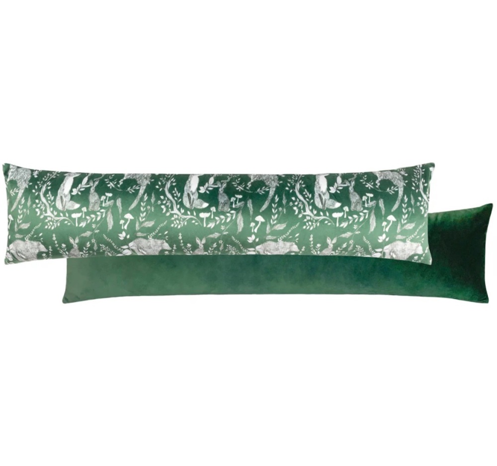 Velvet Draught Excluder - Buckthorn - Evergreen