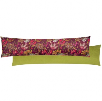 Velvet Draught Excluder - Virani Exotic Flowers - Burgundy