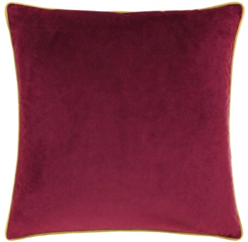 Large Velvet Cushion - Maroon and Moss